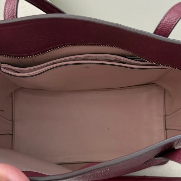 Kate Spade Maroon and Beige Tote Bag